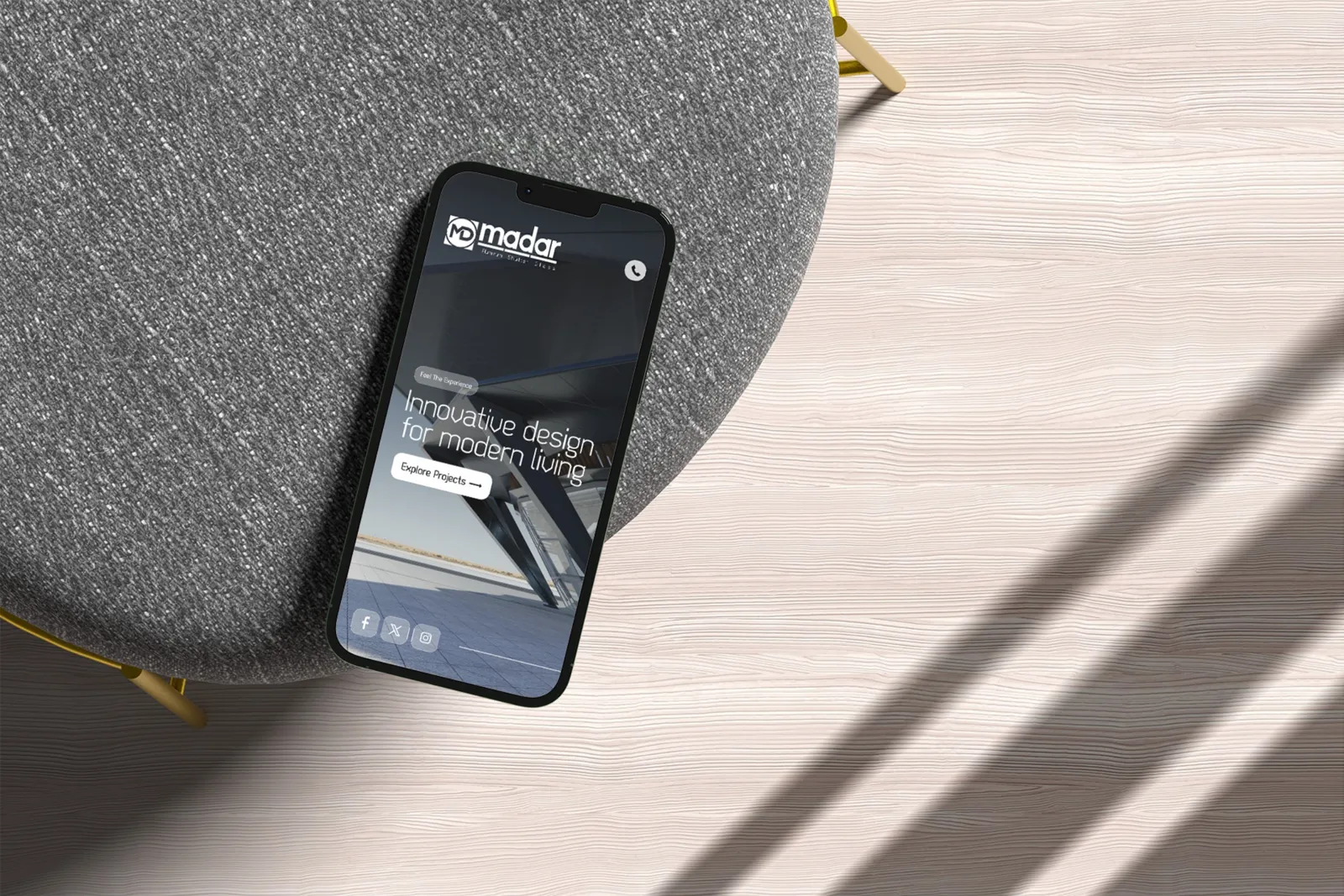 Madar website on a phone